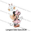 Mickey Minnie Mouse Tinkerbell Patches for Clothing Heat Transfer Patch Clothes Disney Stickers DIY T-Shirt Hoodies Accessory. 
