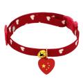 Cat Collar Adjustable Fashionable Pet Cat Necklace Collar with Bell Pendant. 