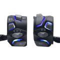 Motorcycle LED Neon Handlebar Switch Assembly set | Blue Colour | Headlight | Warning Light | Turn Signal | Horn Start Kill Button With. 