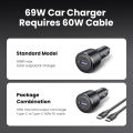 UGREEN PD 69W Super Car Charger Type C USB A for iPhone 16 15 pro max 14 Pro max Huawei SAMSUNG S25 S24 Realme Fast Car Charger. 