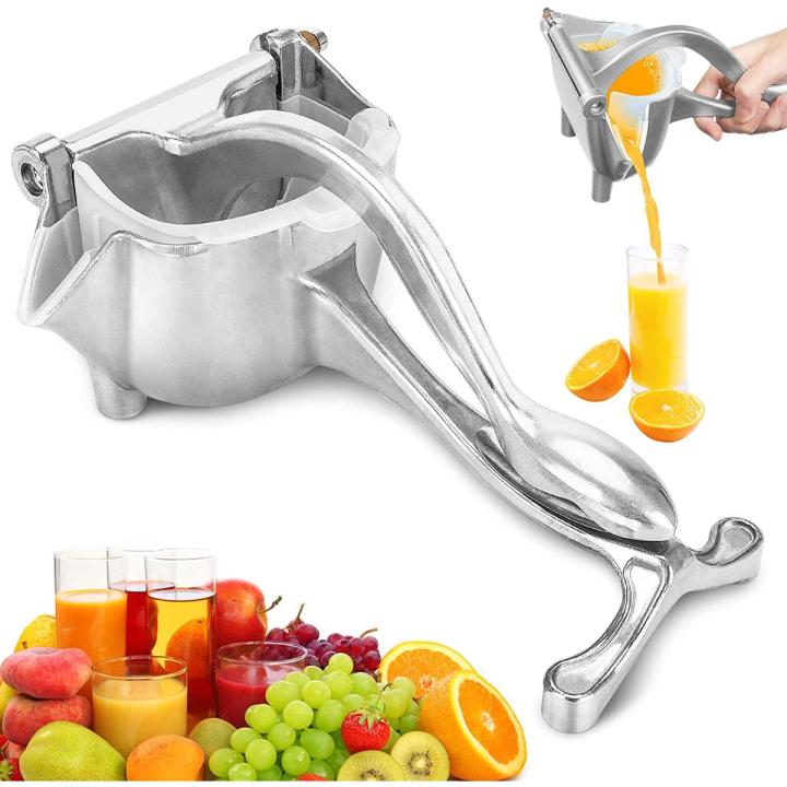 Manual Fruit Juicer, Lemon, Orange Citrus Juicer, Alloy, Silver