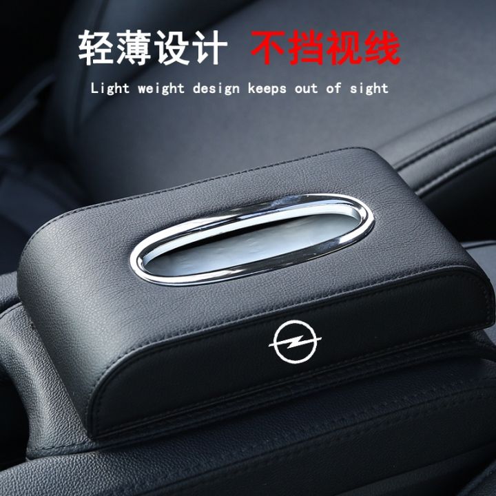 Leather Car Tissue Box Holder with 50 Free Tissues Vehicle Tissue Dispenser - Car Tissue Sun visor Holder - Leather Premium Quality
