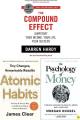 THE COMPOUND EFFECT/ATOMIC HABITS/THE PSYCHOLOGY OF MONEY SET OF 3 BOOKS. 