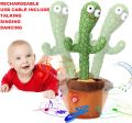 Rechargeable Dancing Cactus Talking Toy,- Creative Kids Toy. 