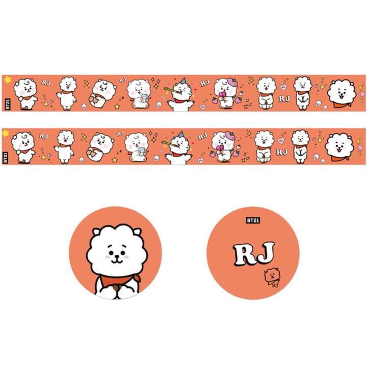 Kpop Star Team Bangtan Boys BT21 Washi Tape Stickers Craft Masking Tape Scrapbook Sticker Fans Korean Stationery