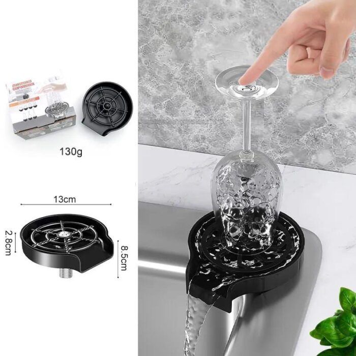 Glass Cup Washer Sink Glass Rinser- Faucet Glass Washer for Kitchen Sink Automatic Cup/Glass Rinser Dishwasher