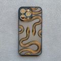 Luxurious Black Gold Snake Phone Case for IPhone 14 13 12 11 15 Pro Max Mini 7 8 Plus SE2 X XR XS Unique Dragon Shockproof Cover. 