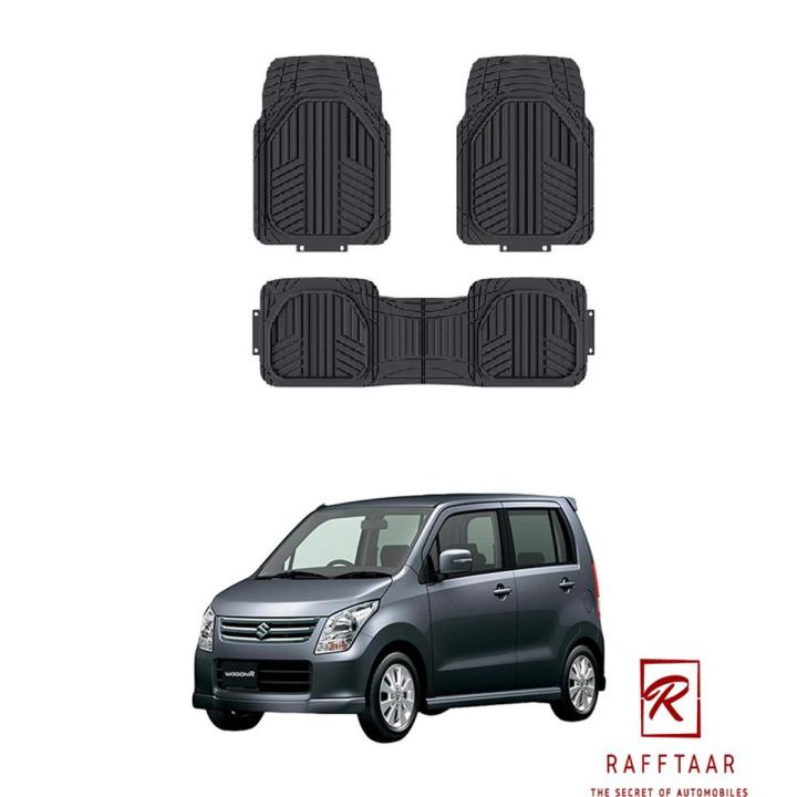 Flexible Rubber Car Floor Mats 3 Pieces for Wagon R