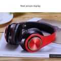 Luminous Wireless Bluetooth Sports Headset Folding Headset Stereo Running Mobile Phone Bluetooth Headset red black. 