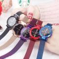 Friends Watch Laxurius Looking 2021 Magnet Buckle Starry sky Quartz 5 Watches For Girls & Women 21st century Magnetic Chain Belt Analog WristWatch. 