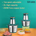 Electric Meat Grinder & Food Processor 5L/3L/2L Stainless Steel Food Chopper with 4 Ultra-Sharp Blades Chopping Meat, Vegetables, Fruits, Nuts, Meat cutter Powerful, Durable Machine. 