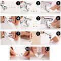High Quality Metal Tich Button Clipper With 50 Buttons - Press Plier 9.5mm - Abaya Ring Metal Buttons Presser Machine Fastener Snap Buttons Kit - Tich Button Tool Kit. 