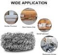 12 OR 24 Pcs Dish Wash Sponge Sink Cleaner Stainless Steel Scourers Steel Wool Scrubber Metal Scouring Pad Metal Sponge. 