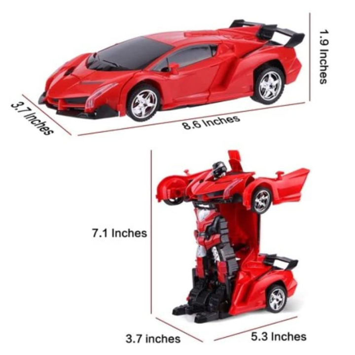 Transform Car Robot, Car Independent Robot Deformation Car Toy with One Button Transformation & 360 Speed Drifting