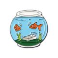【Heartbeat Girl Store】Fish Origami boat Swimming pool Enamel Pin Parer Heart shaped pool Fish house Cartoon Badges for friends kids. 