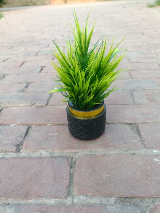 Artificial Plants Mini Grass Potted Plant Small Greenery Decor for