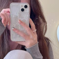 Korea Cute 3D Crystal Bow Transparent Phone Case For iPhone 13 12 11 Pro XS Max X XR 7 8 Plus Stylish Shockproof Soft Back Cover. 