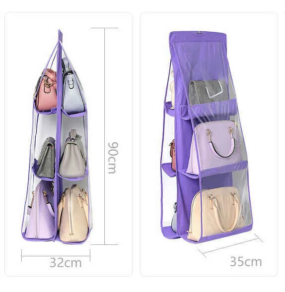 6%20Pocket%20Shelf%20Bag%20Handbag%20Hanging%20Organizer%20Storage%20Closet%20Rack%20Hanger%20-%20Image%204