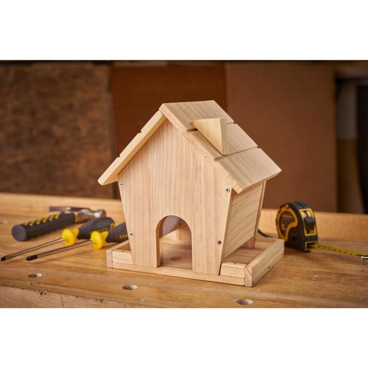 Bird House - Wooden Bird House DIY Handmade Parrots Bird Nest Box House Decoration for Garden, Terrace or Balcony