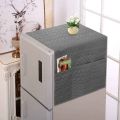 Ultrasonic Punching Fridge Cover Refrigerator Dustproof Cover with 6 Pocket Size 21x56 inches. 