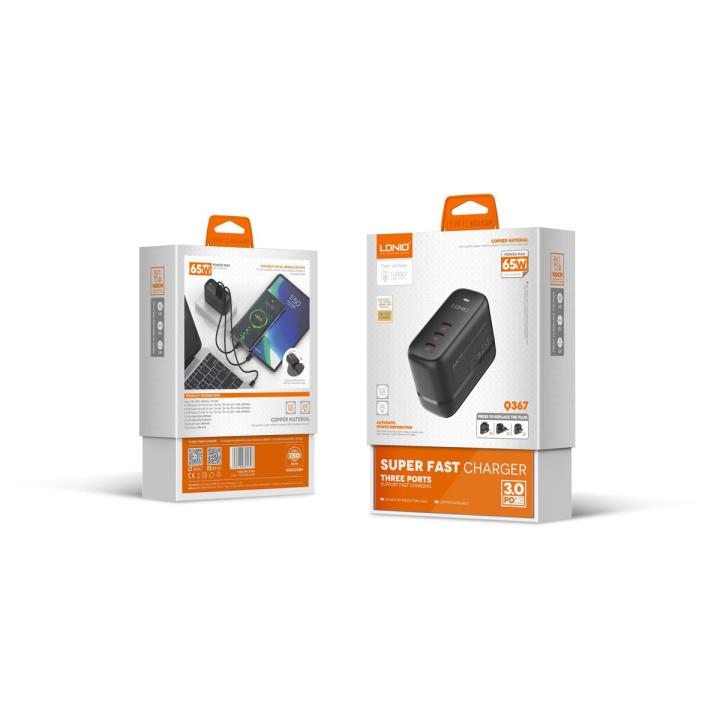 LDNIO Q367 65W GAN SUPER FAST CHARGER