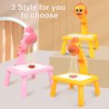 Children Projection Drawing Board LED Projector Drawing Table Toys Kids Projector Painting Board Desk Projection Painting Toy Graffiti Early Education Writing Board Household Erasable Toys. 
