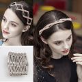Matte Foldable Retractable Portable New Stylish Pocket Non Slip Hair Band| Thin Pocket Hair Bands Compact Portable No Slip Hair Fashion Comb Headband with Teeth Retractable Plastic Hair Accessories For Women| Random Colors. 