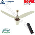 Royal Fans AC/DC Inverter Ceiling Fan Regency Model Remote Control Copper Winding 56 Inches Pinewood. 