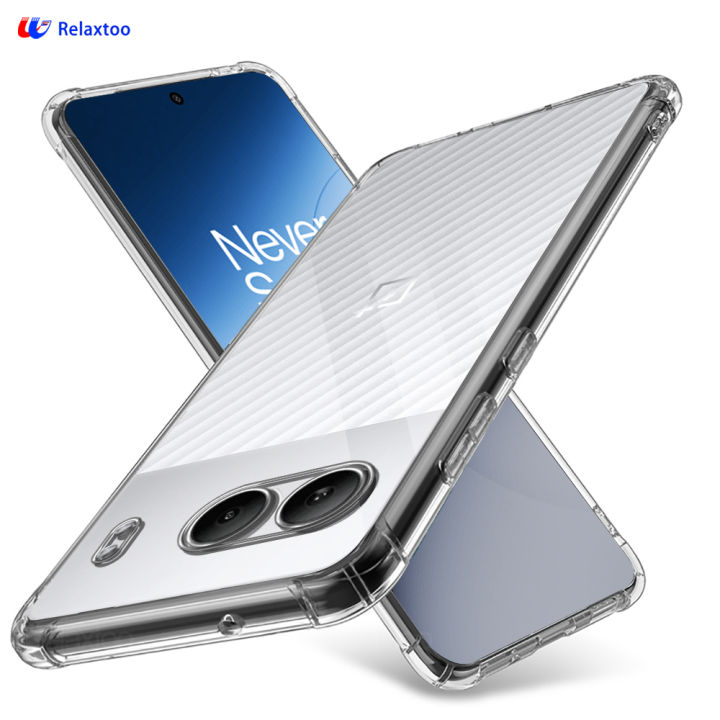 Relaxtoo For OnePlus Nord 4 Invisible Airbag Transparent Back Cover All-Inclusive Protection Case For 1+ Nord 4 Nord4 Silicone Clear Soft Shell