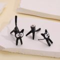 Female Handmade Cartoon 3D  Animal Earrings  Cute Simple Style Cat Stud Earring  Party Jewelry Accessories. 