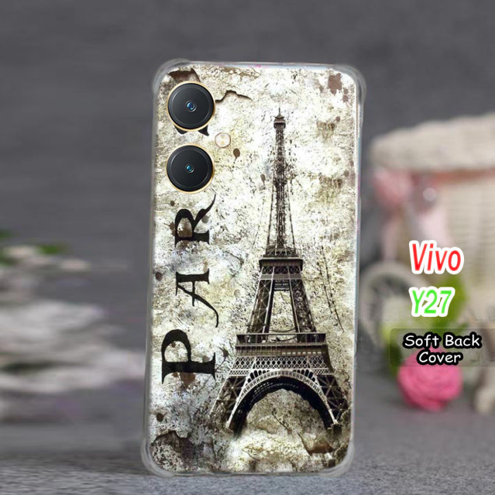 Vivo_Y27 Back Cover - Eiffel Tower 2Gud Soft Phone Case For Boys And Girls
