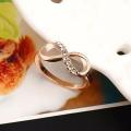 Luxury 8 Infinity Zircon Inlaid Ring Wedding Evening Party Women Finger Jewelry. 