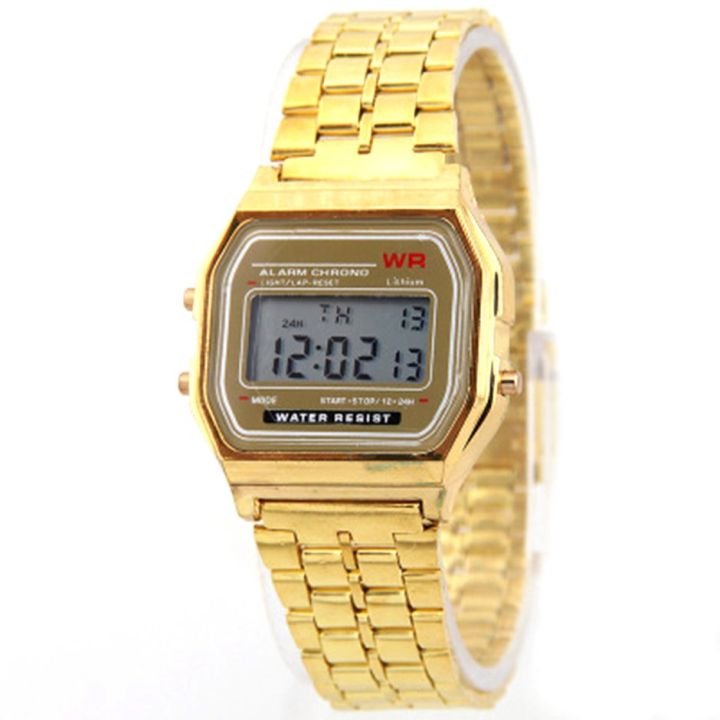 【S Elvey Trend Store】F91W Women Children'S Electronic Luminous Alarm Steel