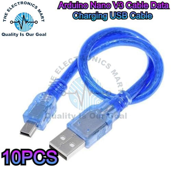 10PCS Arduino Nano V3 Cable Data Charging USB Cable In Pakistan