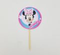 MINNIE MOUSE THEME CUPCAKE TOPPER - PACK OF 10 CUPCAKE TOPPERS - MINNIE MOUSE CUPCAKE TOPPERS. 