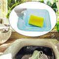 Soap Dispenser and Scrubber Holder Convenient Kitchen Soap Dispenser for Bar. 