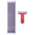 RPi GPIO Breakout Expansion Board + Ribbon Cable + Assembled T Type GPIO Adapter 20cm FC40 40pin Flat Ribbon Cable for Raspberry Pi 3 2 Model B & B+ SC05. 