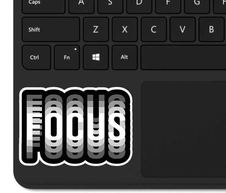 Focus Optical Illusion Sticker, Peel and Stick, HD Print and Laminated Vinyl Sticker Waterproof Stickers, Bike Stickers, Car Stickers, Mobile Sticker, Home Decoration Stickers, Scratch Protection Sticker by Sticker Studio