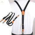 Suspenders for Men Shaped Elastic Straps Heavy Duty with Swivel Hooks Adjustable Casual Pants. 
