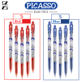 Picasso Oria Pen - Ballpoint - Pack of 10 Pen Box - Ball Pen - School Stationery - Office Stationery - Blue Pen - Red Pen - Black Pen - Zahabia Stationery. 