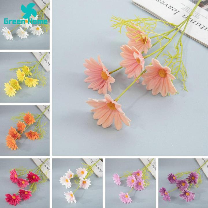 Green Home Artificial Sunflower Non-Withered Long Branch Artificial Flower DIY Bridal Hand Bouquet