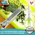 Herb Scissors Set with 5 Blades Scissors Stainless Steel Kitchen Knives 5 Layer Scissors Sushi Shredded Scallion Cut Sharp Herb Spices Scissors High Quality Ideal For Cutting Salad, Vegetables Basil Kitchen Gadget. 