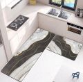 Nestify.pk - 2pcs Kitchen Runner Mat Non Slip Super absorbent Bedroom Long Bedside Area Rug Soft Washable Carpet Bathroom Entrance Door mat - anti slip mat. 