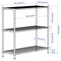 IKEA Shelving Unit Silver Color Galvanized. 