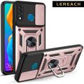 Lereach Thick Armor For Huawei P30 LITE Mobile Phone Case TPU+PC Hard Ring Car Ring Bracket Shockproof Back Cover Camera Protection. 