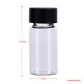 5pcs 5ml small cute lab glass vials bottles clear containers with screw cap. 