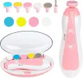 Baby Nail Trimmer - Portable 6 in 1 Baby Nail Trimmer - Electric Baby Manicure Pedicure Nail Clippers - Baby Nail File Kit. 
