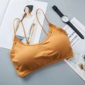 New Stylish Back Full Cup Yoga Gym Quick Dry Brassiere Seamles Padded Printed Bra 335. 