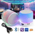 Mini Portable Bluetooth & Rechargeable Speaker with Light + SD Card + USB Supported Multi Color. 