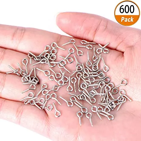 100/Pieces of Mini Screw Eye Nail Jewelry Small Screw Eye Needle